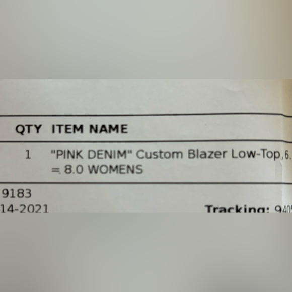 Not Geeks custom upcycled Nike x Louis Vuitton sneaker pink & white combo Size 8 - Picture 9 of 10